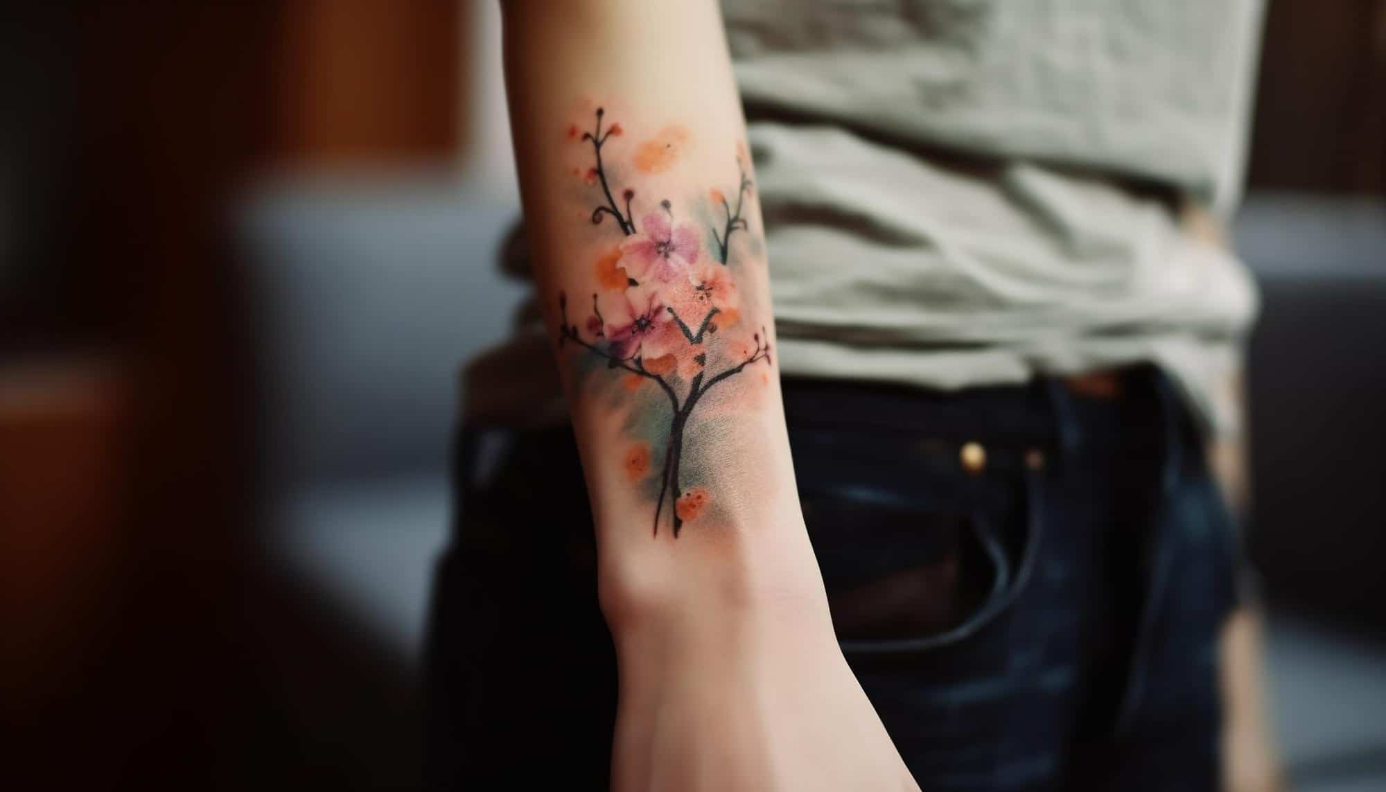 cherry blossom tattoo